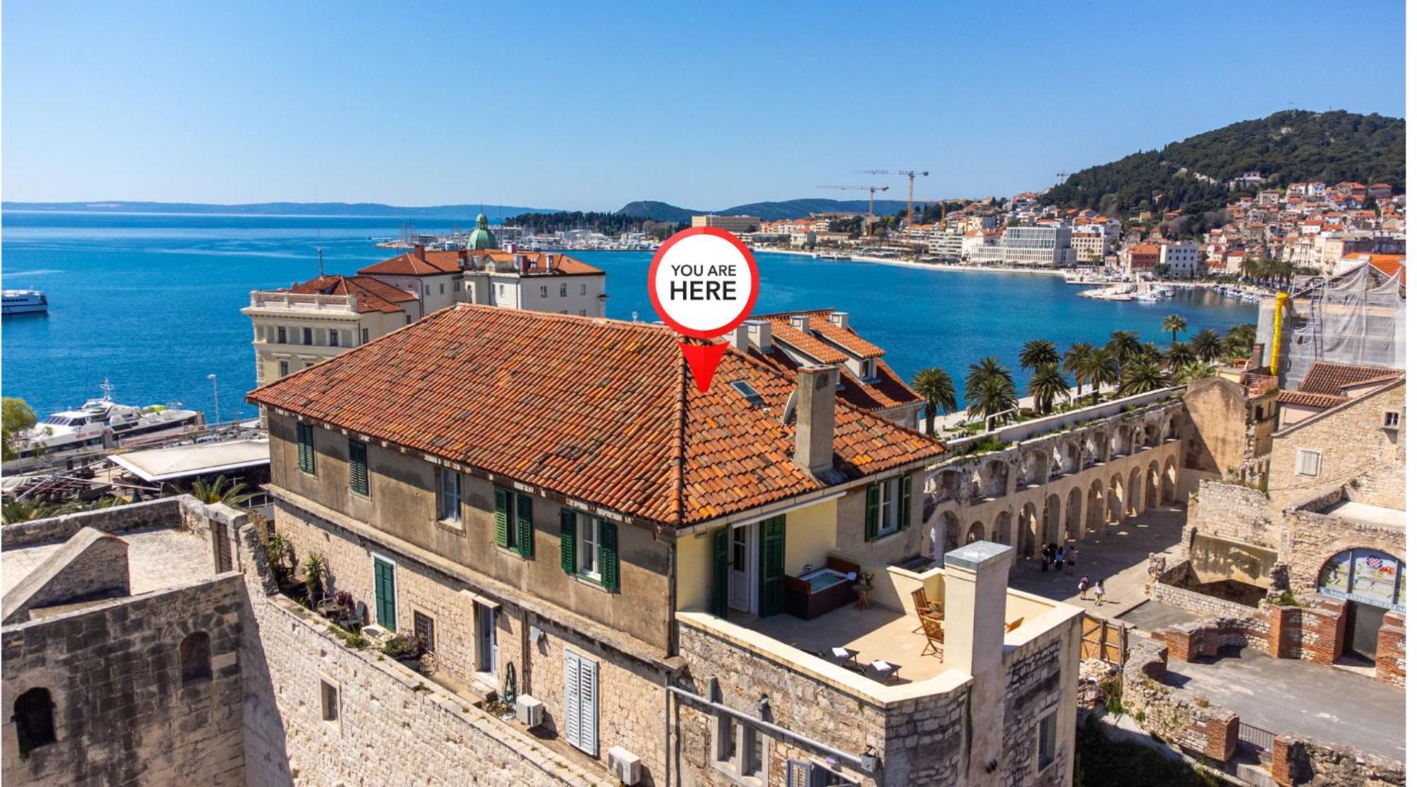 Terazza Grande In Diocletian Tower Appartement Split Buitenkant foto